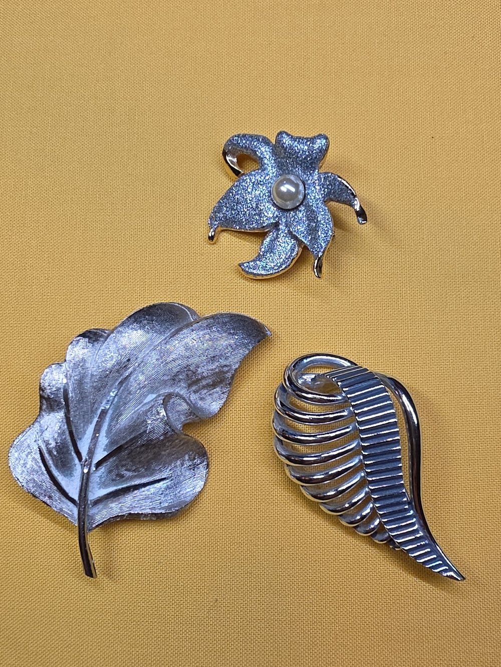 Vintage Signed Brooch Lot - 3pc Marboux ▪︎ BSK▪︎ JoAnn Pins - LOVELY!!